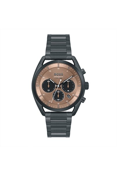 Hugo Boss Ceas Hugo Boss, Cronograf, carcasa inox gri inchis, 44mm, bratara i...