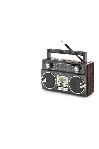Skygo Bluetooth Nostaljik Fm Radyo Usb Tf Aux Taşınabilir Hoparlör - Kahveren...