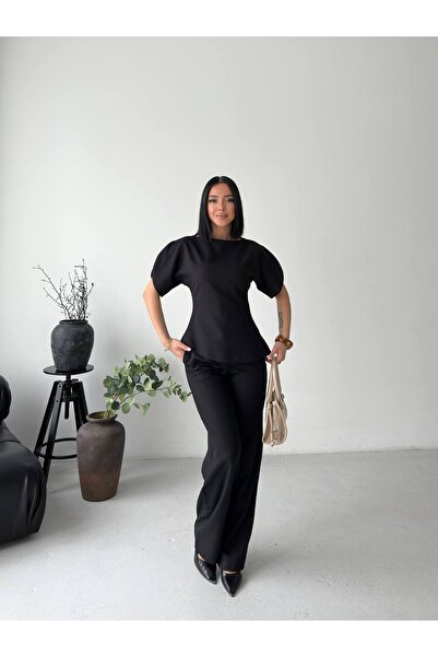 ZF BUTİK Set de design pentru femei cu mâneci tip balon