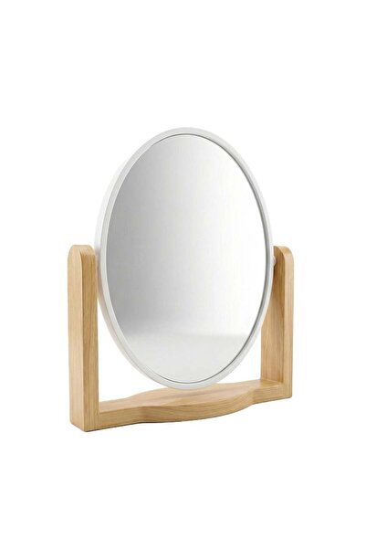 Other Double-Sided Makeup Mirror with Wooden Base Modern and Stylish Design M...