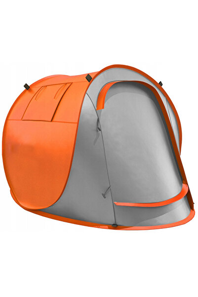 OEM Cort plaja si picnic Sersimo, protectie UV, 210x130x90 cm, portocaliu gri