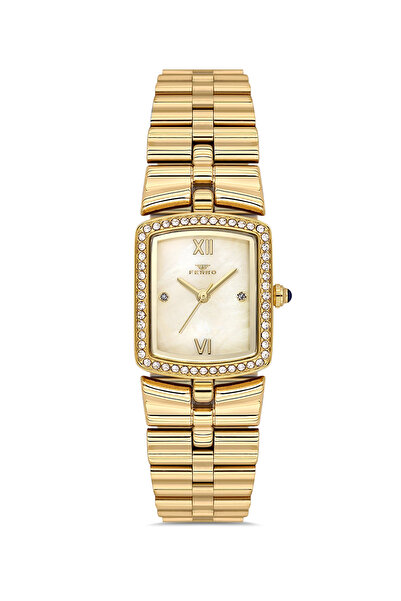 FERRO Yellow Steel Cord Women Wrist Watch Fl88744A-B4 3 Atm Water Resistant 2...