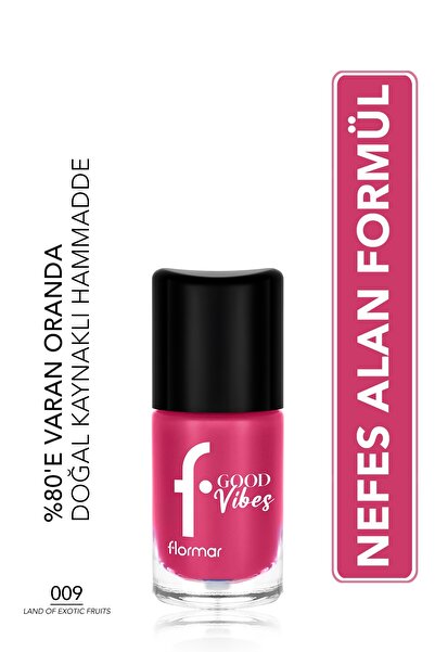 Flormar Good Vibes Yüksek Pigmentli & Parlak Bitişli Nefes Alabilen Oje