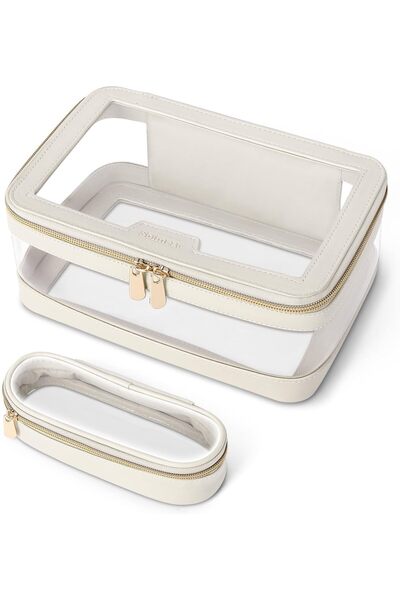 Arabest Travel Makeup Bag with Brush Bags, Waterproof Cosmetic Organizer Case...