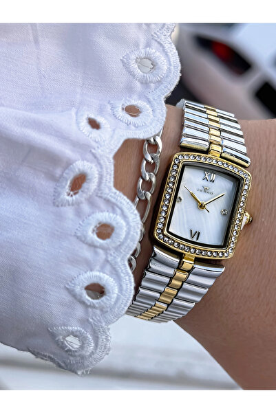 FERRO Yellow and Silver Steel Cord Women's Wristwatch Fl88744A-D Waterproof 2...