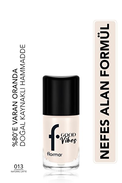 Flormar Good Vibes Yüksek Pigmentli & Parlak Bitişli Nefes Alabilen Oje