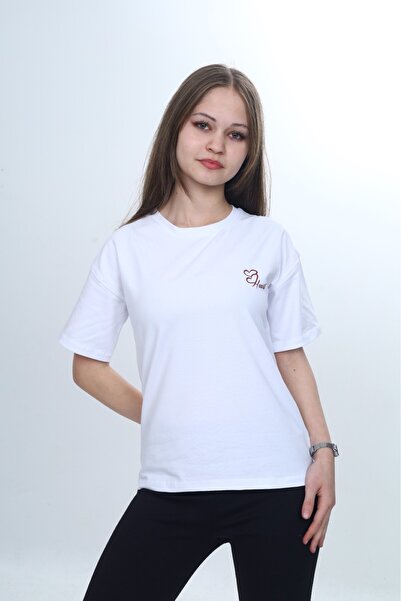 Toontoy Girl's Printed Crew Neck Short Sleeve T-Shirt 24970