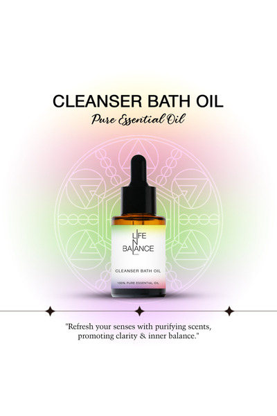 Lifenbalance زيت استحمام منظف 30 مل - مزيج عطري - زيت استحمام طبيعي للطاقة وا...