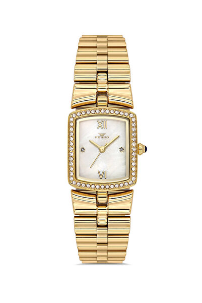 FERRO Yellow Steel Cord Women's Wristwatch Fl88744A-B 3 Atm Water Resistant 2...