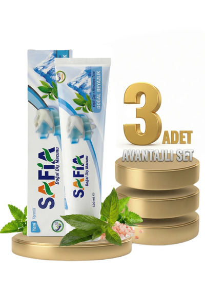 Safia Toothpaste Green Tea and Himalayan Salt 3X100 ml