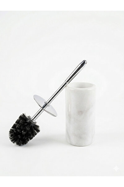 FARALYAHOME فرشاة المرحاض من الرخام الأبيض الطبيعي، فرشاة المرحاض ذات الديكور...