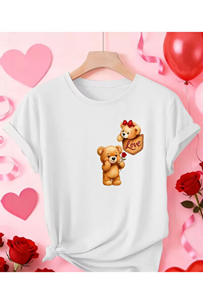 LİNA06 Casual Fashion Printed T-Shirt Animal Pattern, Crew Neck