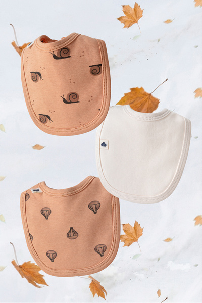 Dadamama Baby 3-Piece Printed Bib 100% Cotton