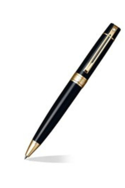 Sheaffer قلم 300 E9325 أسود لامع مع حواف ذهبية اللون Bp
