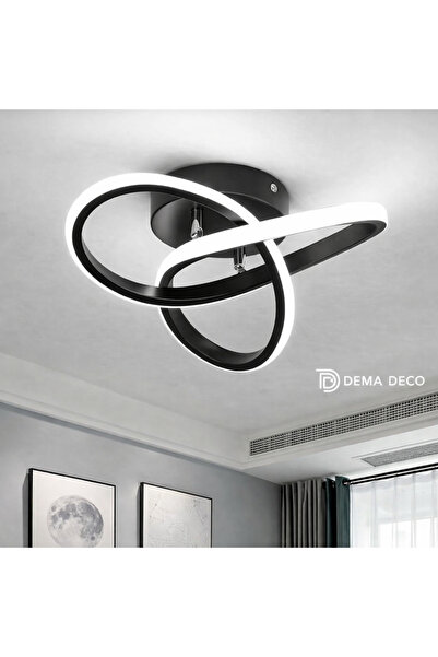 Lightman Modern black LED ceiling light 22W with circular design, adjustable ...