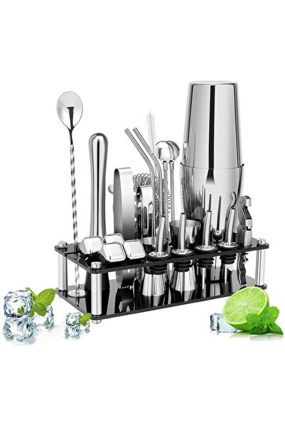 Arabest 23-Piece Cocktail Shaker Set, Boston Stainless Steel Bartender Kit wi...