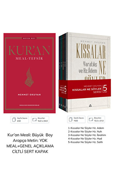 Düşün Yayıncılık Mehmet Okuyan Kuran Meali Büyük Boy Boy-Kıssalar Ne Söyler 5...