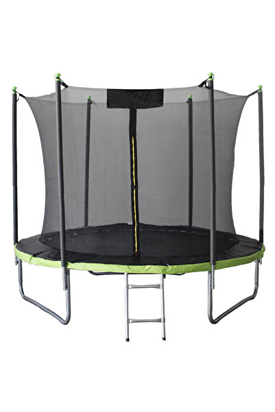 SERSIMO Trambulină de grădină 252cm cu scară și plasă de siguranță, capacitat...