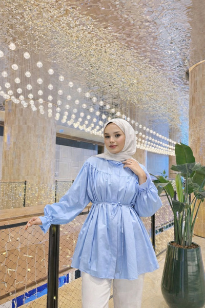 RİELLA Rosy Bağcıklı Tesettür Gömlek