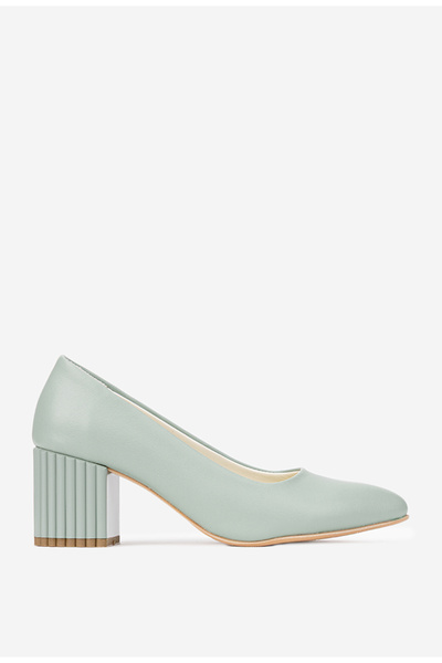 Dasha Pantofi dama verzi din piele naturala cu model pe toc