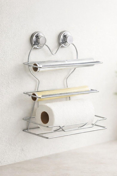 Kitchen Life Stainless Metal Foil Holder with Heart Shape, Stretchable Kitche...