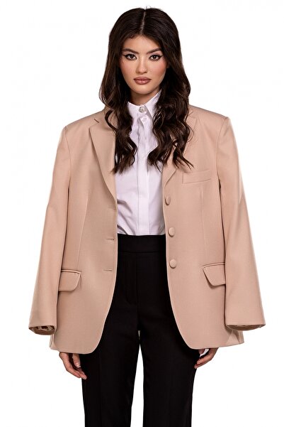 Atmosphere Fashion Oversized beige jacket