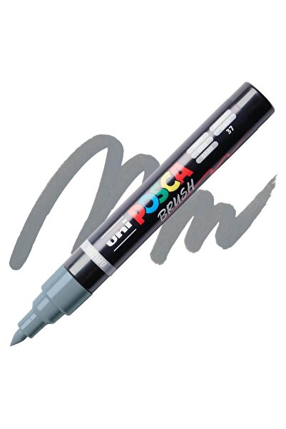 POSCA Marker cu vârf tip pensulă PC-5BR - Gri