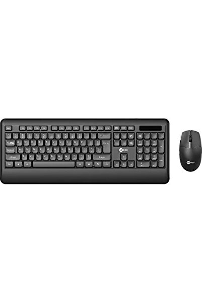 LENOVO LECOO KW202 Kablosuz Türkçe Q Klavye & Mouse Set Siyah