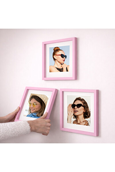 Nobbystar Paspartu Classic Square Frames Pink 3-Pack