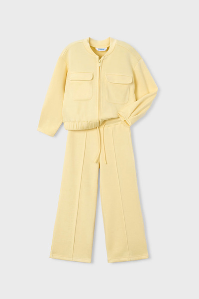 MAYORAL Момичешки анцуг комплект с пике текстура - Ванилов