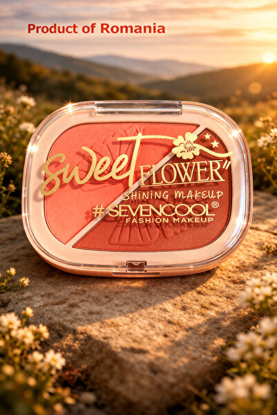 Clino Blush SevenCool Sweet Flower – Blush, natural shade, Shining Make-up