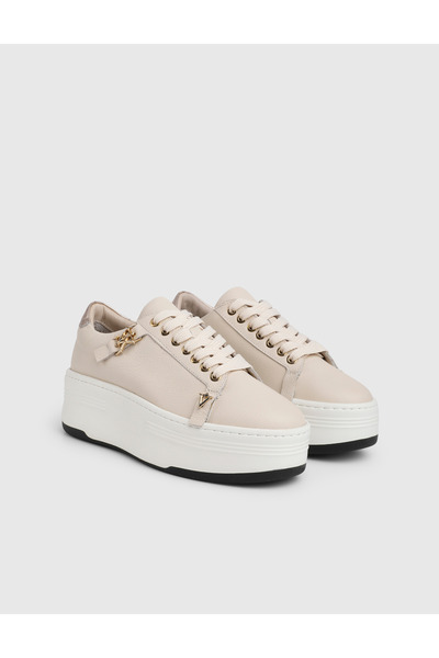 İLVİ Pantofi sport pentru femei Muse din piele naturală, crem