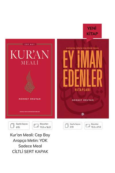 Düşün Yayıncılık Mehmet Okuyan Kuran Meali Cep Boy-Ey İman Edenler