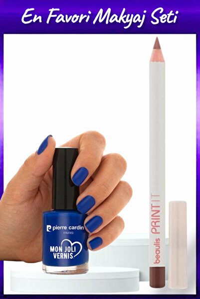 beaulis 104 Caramel Dudak Kalemi & Mon Joli Vernis Oje 168 Makyaj Seti