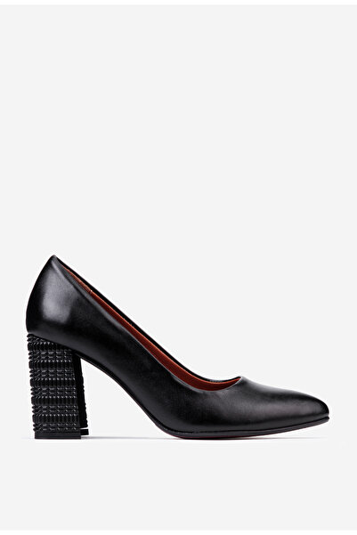 Dasha Pantofi dama negri din piele naturala cu toc deosebit
