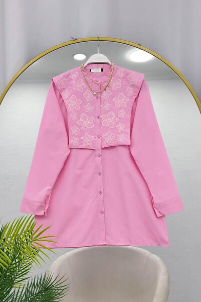 VOLT CLOTHİNG Nergi̇z Embroidered Collar Shirt