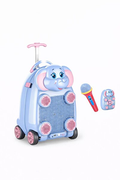 NO BRAND Troler / Valiză Copii 2 în 1 Muzical – Microfon, Bluetooth, Telecoma...