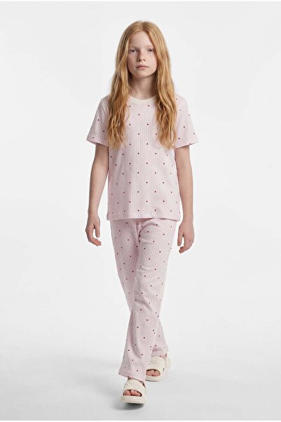 PAULMARK Set de pijamale cu imprimeu de bază pentru fete