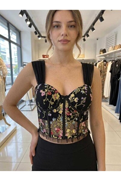 IŞILDA FASHION Işılda Floral Bustier