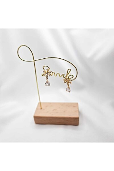 MYGRACE Коледни висящи обеци, декорирани със снежинка и циркониеви камъни