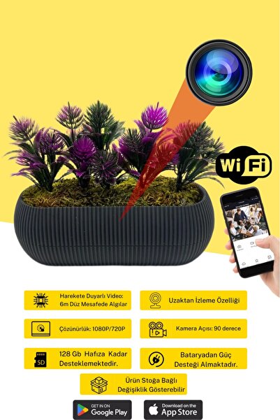 GenelTedarik Mini Güvenlik Kamerası Uzaktan İzlemeli Wifi Bebek Bakıcı Kamerası