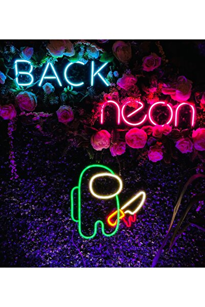 AmongUs İmpostor Neon Dekoratif Duvar Aydınlatma-Gamer Neon Duvar Dekorasyonu / Neon Led Işık 1 Adet