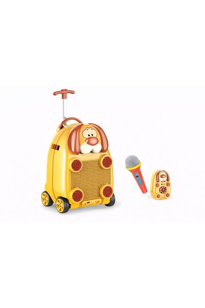 NO BRAND Troler / Valiză Copii 2 în 1 Muzical – Microfon, Bluetooth, Telecoma...