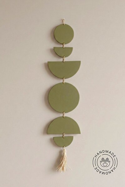 HOME ALL Ahşap Duvar Dekoru Bohem Geometrik El Yapımı Minimalist Duvar Süsü S...