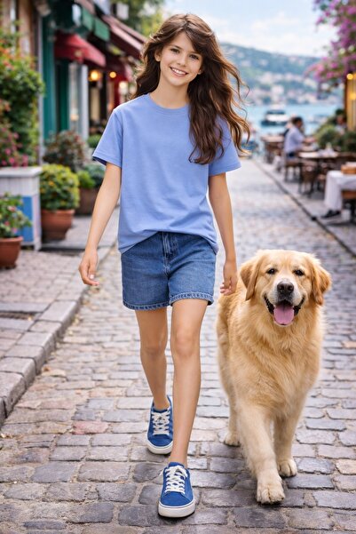 Cloise Tricou pentru copii Calm Blue Unisex |   100% bumbac |
