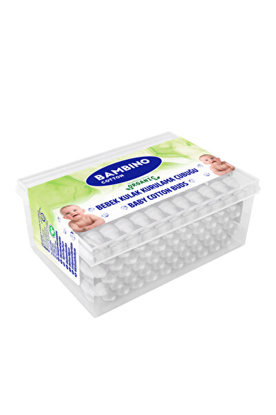 Bambino Cotton ORGANİC BEBEK KULAK ÇUBUĞU 60'LI