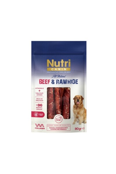 Nutri Canin Nutri Rawhide Snack Sığır Etli Köpek Ödül Maması 80 gr Çiğneme Ödülü