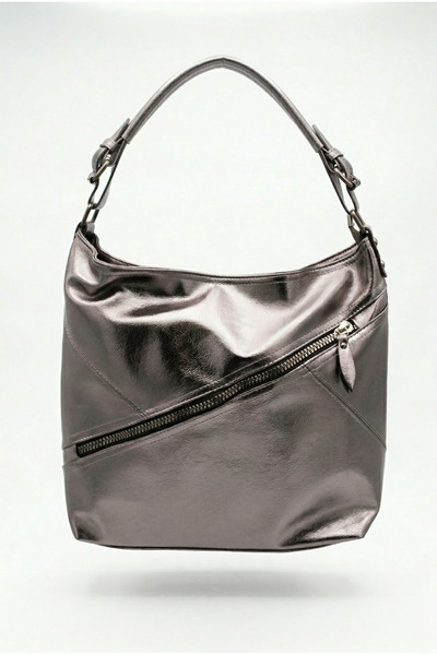 Shoesers Geantă de umăr și de mână casual, din piele cu model, cu fermoar, pe...