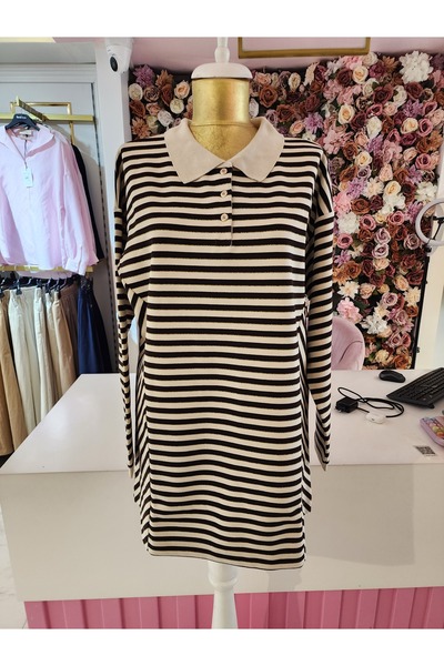 SEÇİLSTORE γυναικείο καφέ φούτερ τουνίκ