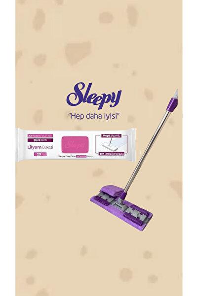 Sleepy Mop Yer Temizleme Havlusu Ve Mandallı Mop